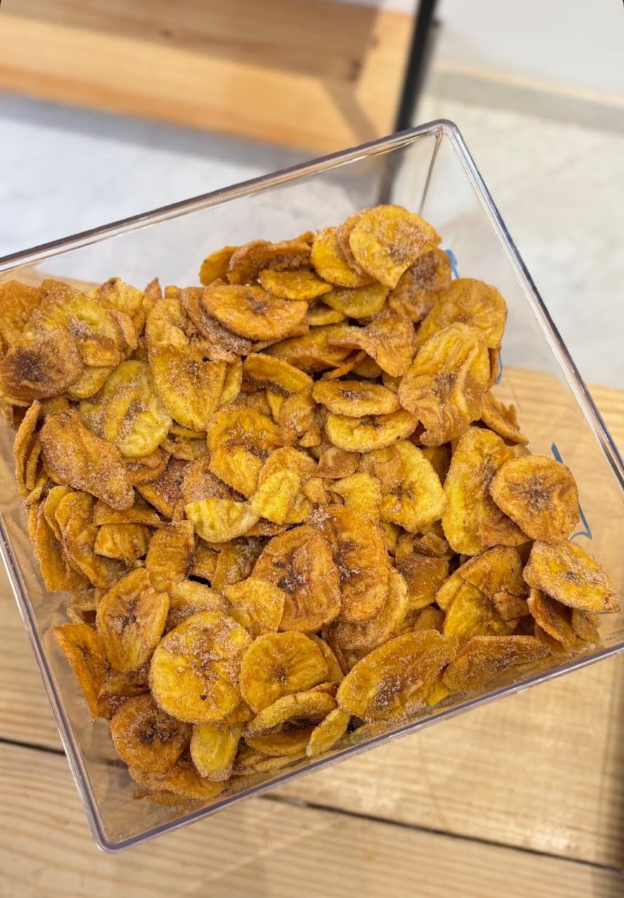 Chips de Banana com Canela e Açúcar